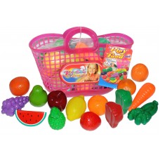 PLAYFOOD SET WITH BASKET 28 PCS