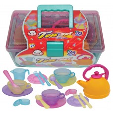 TEA SET WITH CARRY BOX 33 PCS