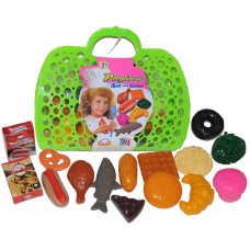 PLAYFOOD SET WITH BASKET 20 PCS