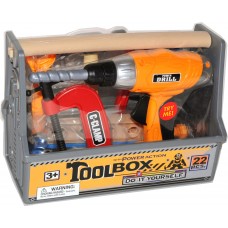 POWER TOOL SET WITH TOOL BOX 22 PCS