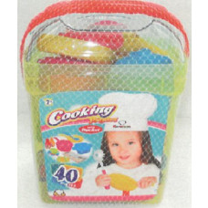 COOING PLAYSET WITH BUCKET 40PCS