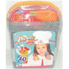 PICNIC PLAYSET WITH BUCKET 40PCS