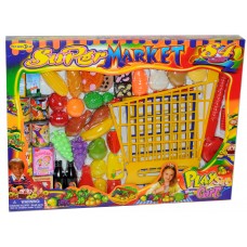 SUPERMARKET PLAY SET WITH CART 84 PCS