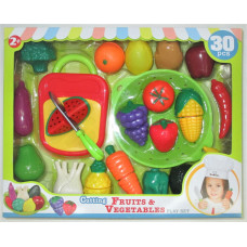 CUTTING FRUITS & VEGETABLE PLAY SET (30 PCS)