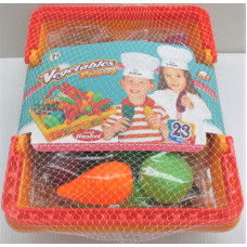 VEGETABLES PLAY SET WITH BASKET (23 PCS)