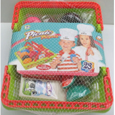 KITCHEN PLAYSET WITH BASKET (23 PCS)