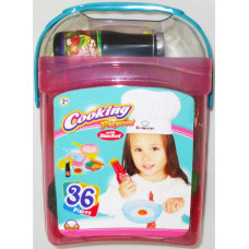 COOKING PLAYSET WITH BUCKET (36 PCS)