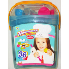 BAKEWARE PLAYSET WITH BUCKET (36 PCS)