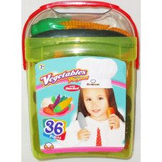 VEGETABLES PLAYSET WITH BUCKET (36 PCS)